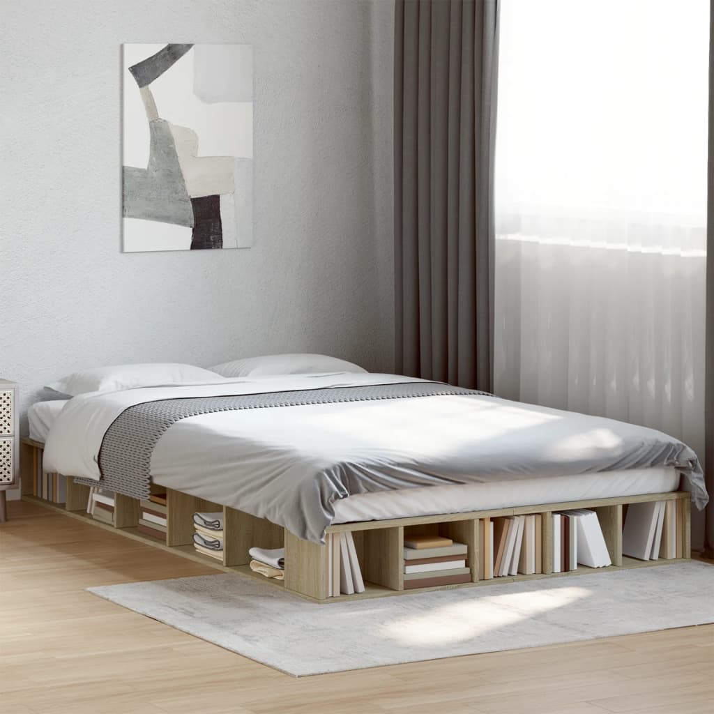 Bettgestell Weiß 200x200 cm Holzwerkstoff