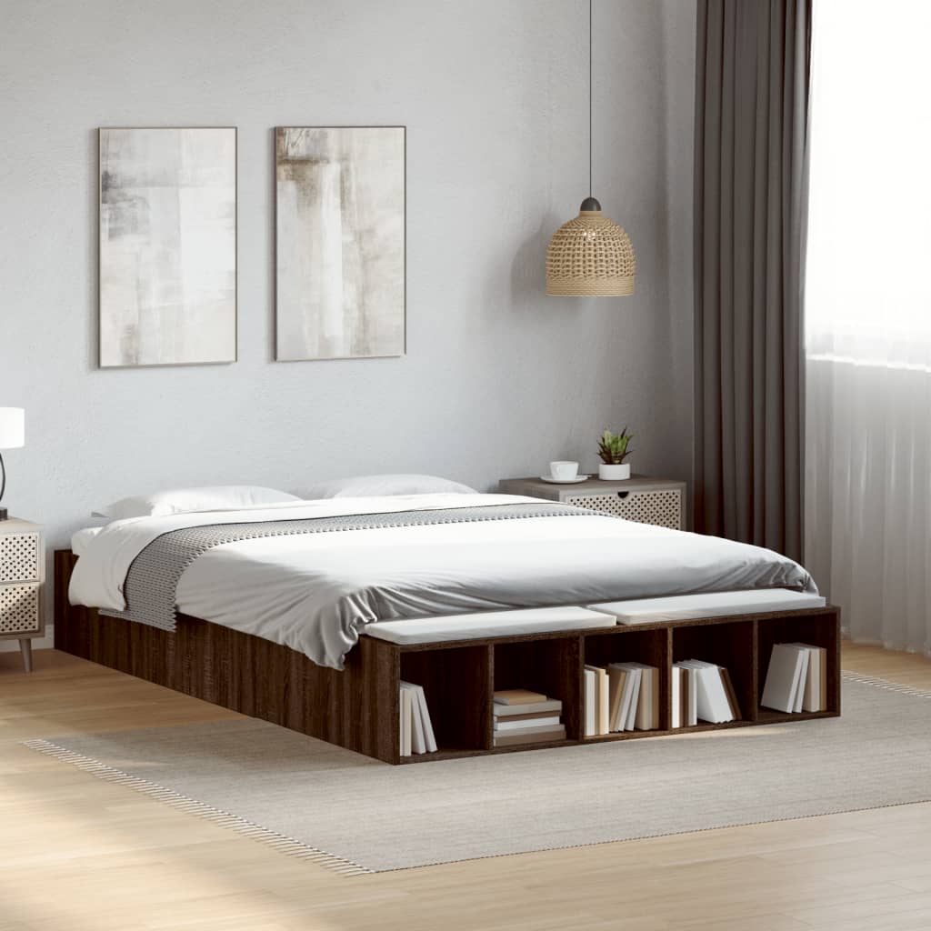 Bettgestell Weiß 200x200 cm Holzwerkstoff