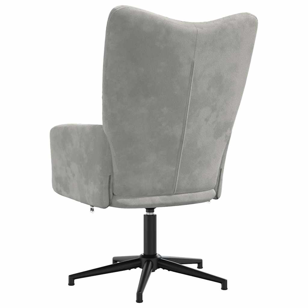 vidaXL Relaxsessel Hellgrau Samt