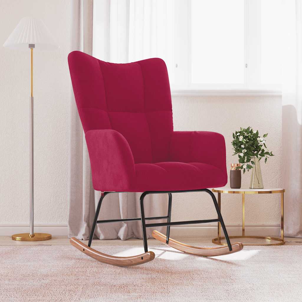 vidaXL Schaukelsessel Hellgrau Samt