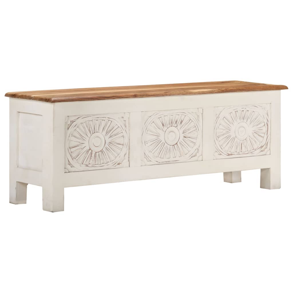 vidaXL Truhe 110x30x40 cm Massivholz Akazie