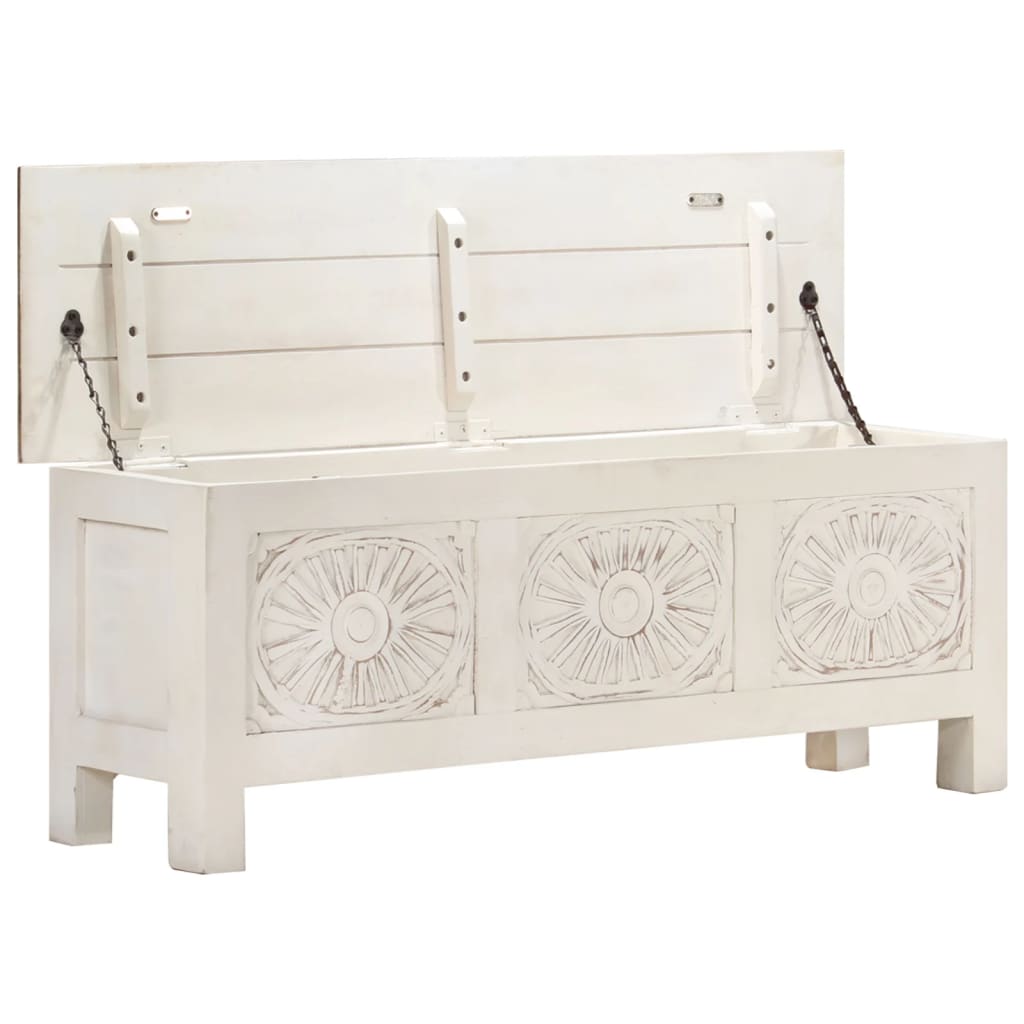 vidaXL Truhe 110x30x40 cm Massivholz Akazie