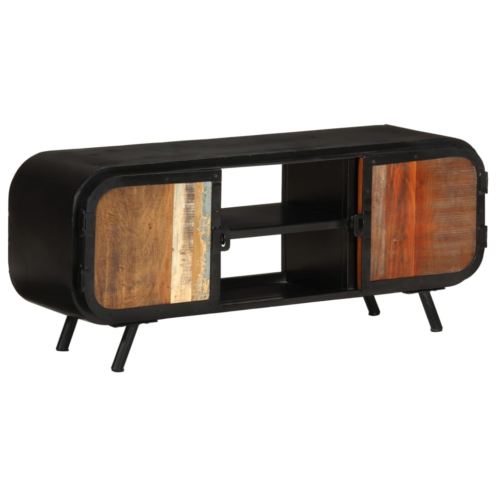 vidaXL TV-Schrank 110x30x45 cm Altholz Massiv