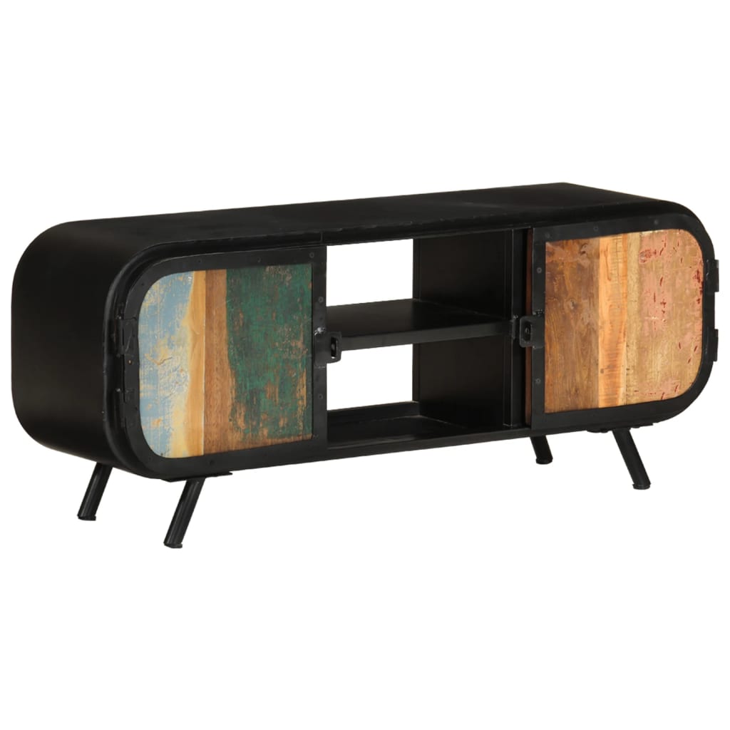 vidaXL TV-Schrank 110x30x45 cm Altholz Massiv