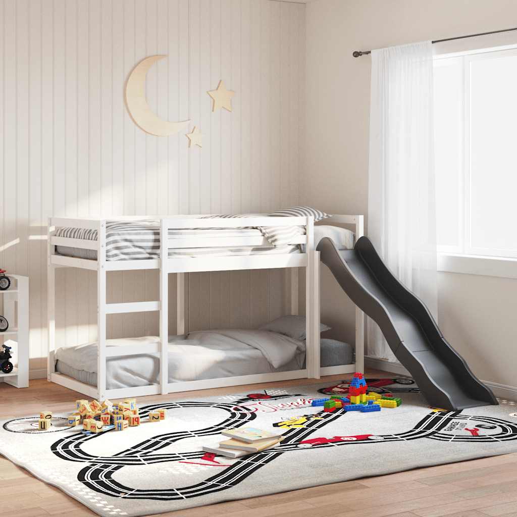 Etagenbett mit Rutsche und Leiter 80x200 cm Massivholz Kiefer