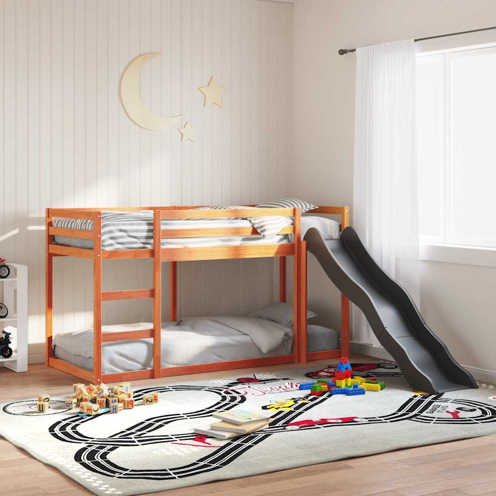 Etagenbett mit Rutsche und Leiter 80x200 cm Massivholz Kiefer