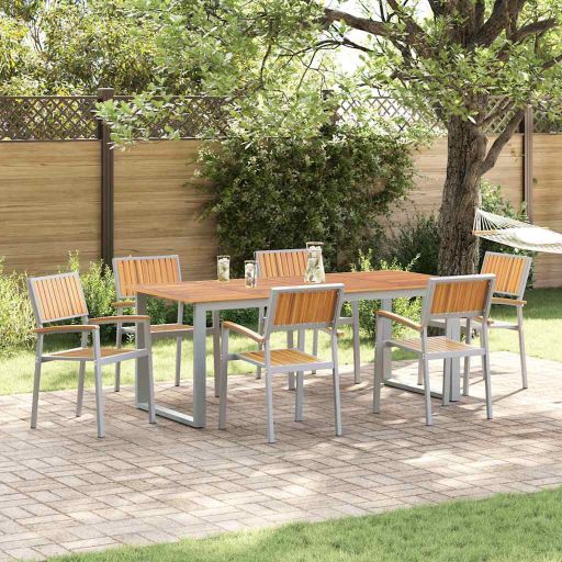 Stapelstuhl 6 pcs Braun 56 x 57 x 87 cm Massivholz Akazie