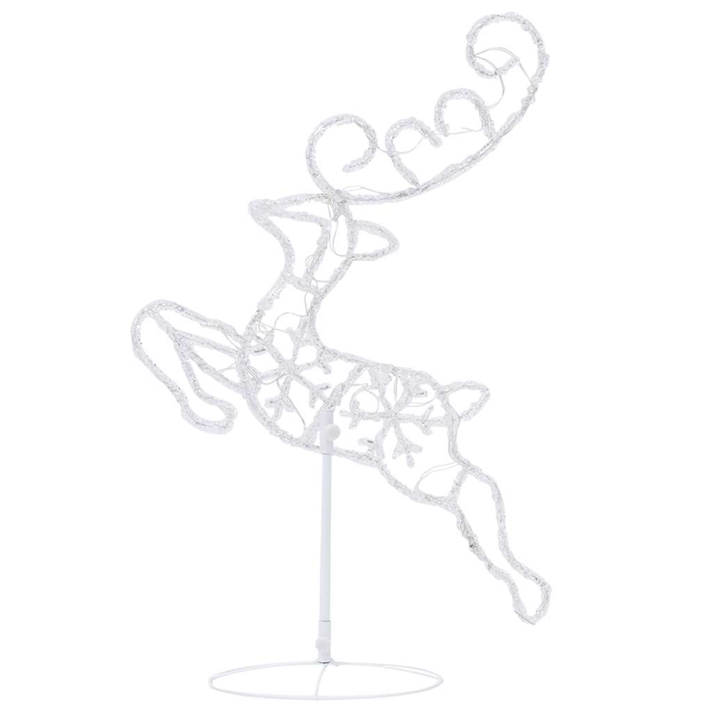 vidaXL Weihnachtsdeko LED Rentiere & Schlitten Acryl 260x21x87 cm