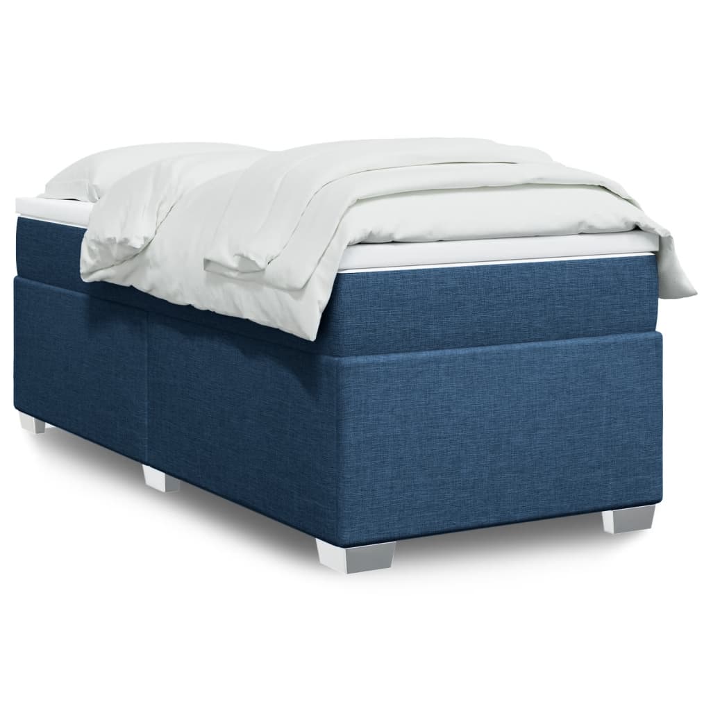 Boxspringbett mit Matratze Hellgrau 80x200 cm Stoff