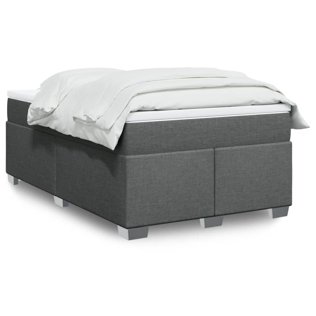 Boxspringbett mit Matratze Hellgrau 80x200 cm Stoff