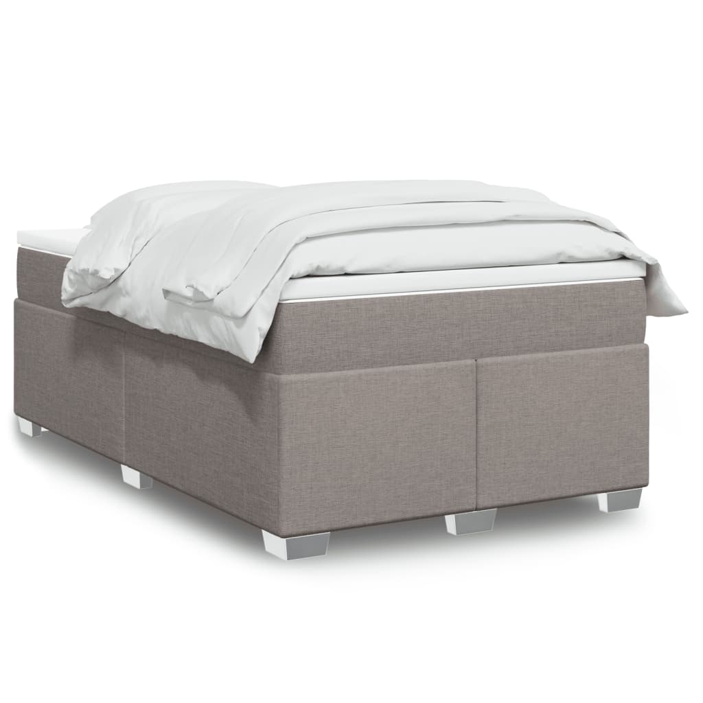 Boxspringbett mit Matratze Hellgrau 80x200 cm Stoff