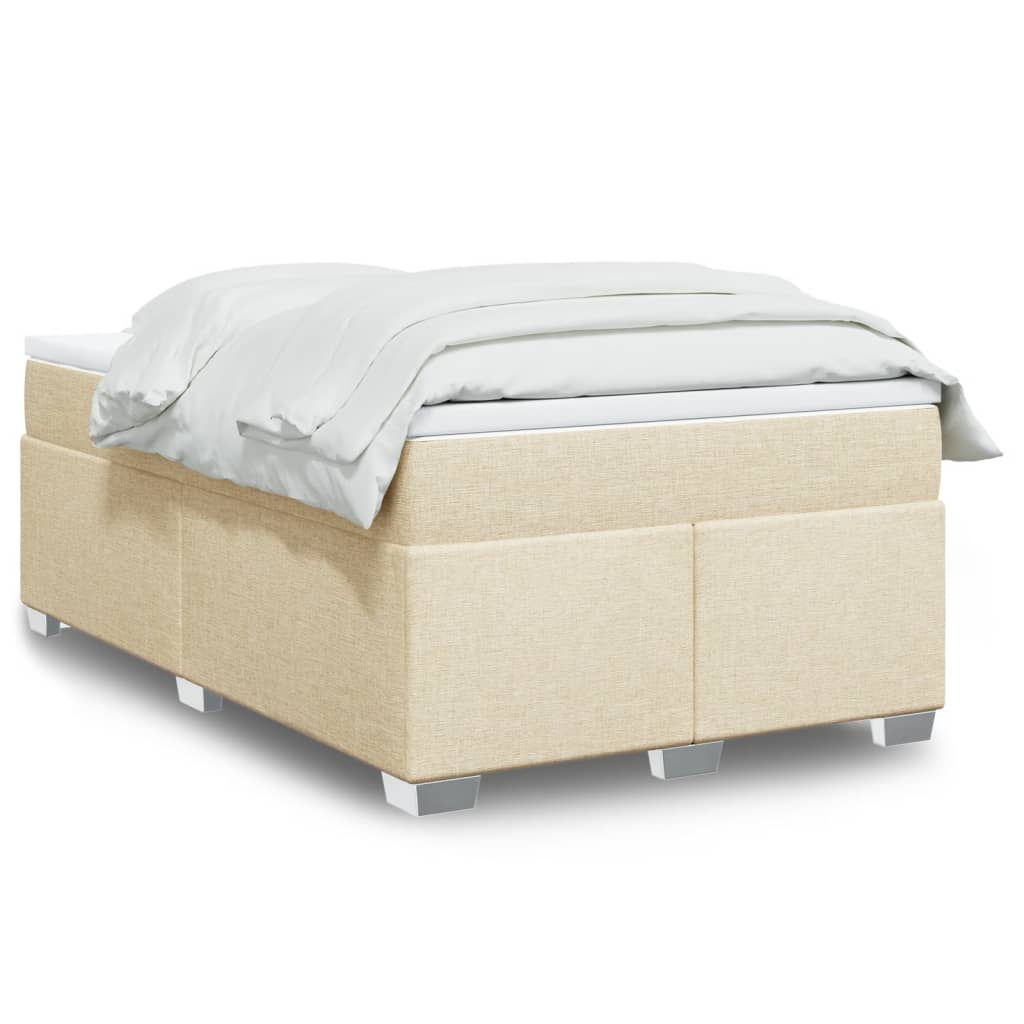 Boxspringbett mit Matratze Hellgrau 80x200 cm Stoff