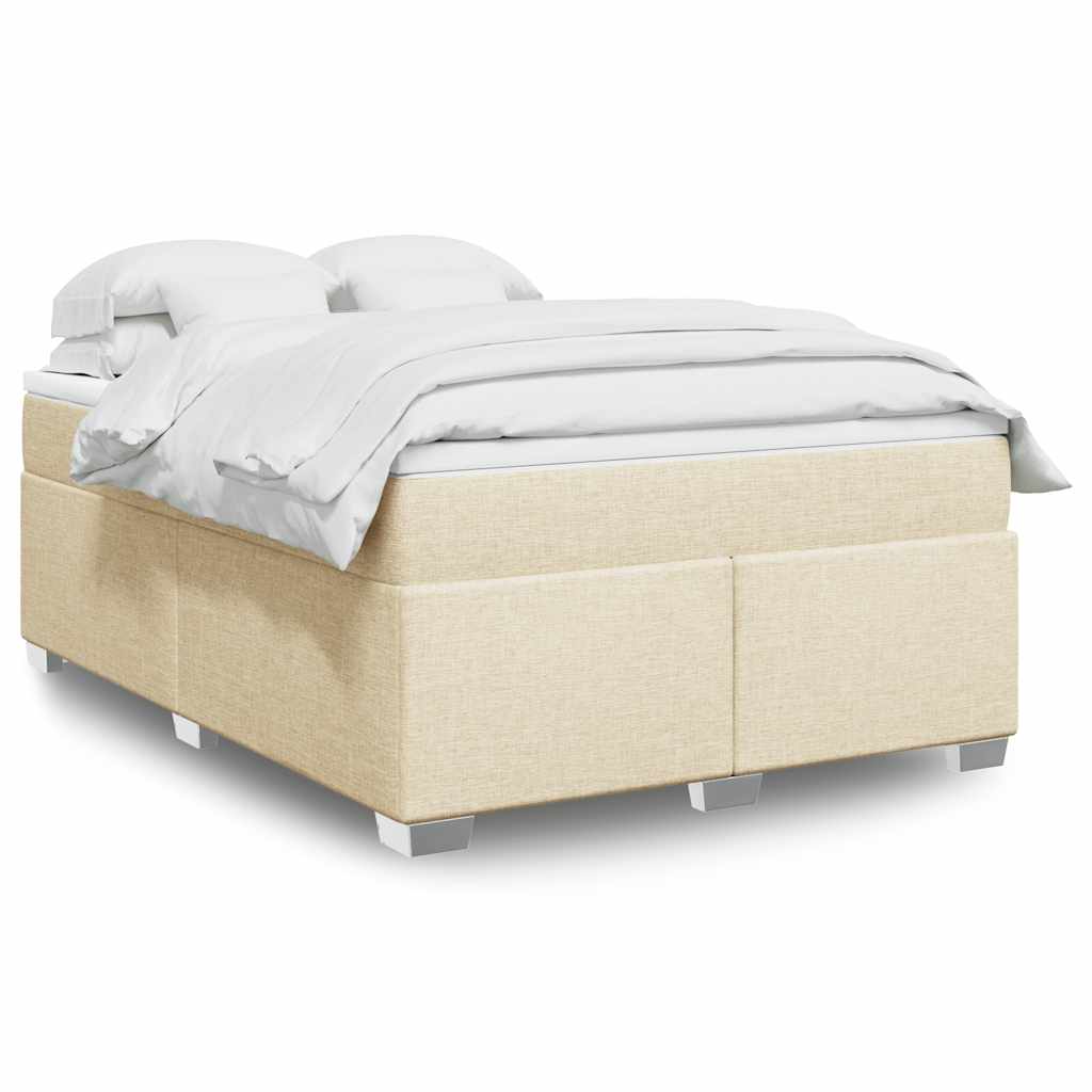 Boxspringbett mit Matratze Hellgrau 80x200 cm Stoff