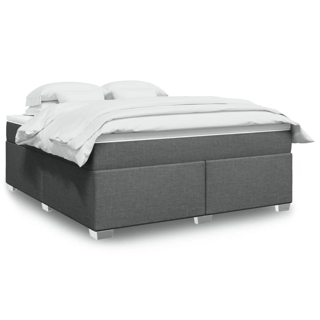 Boxspringbett mit Matratze Hellgrau 80x200 cm Stoff