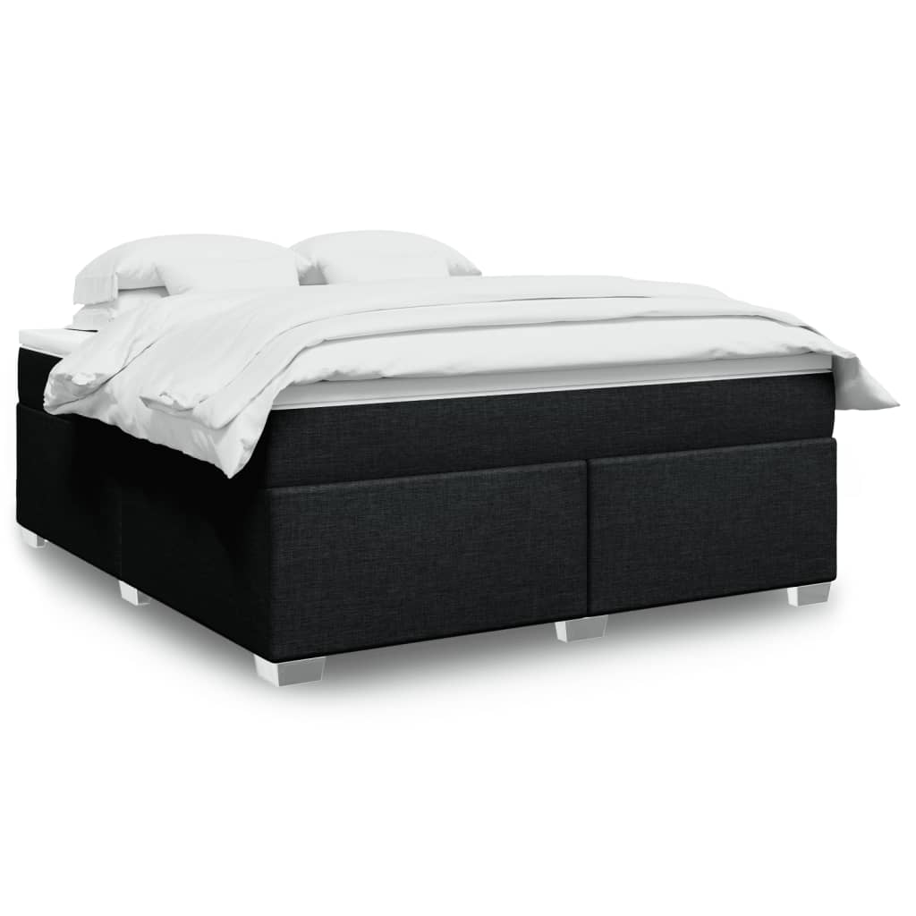 Boxspringbett mit Matratze Hellgrau 80x200 cm Stoff