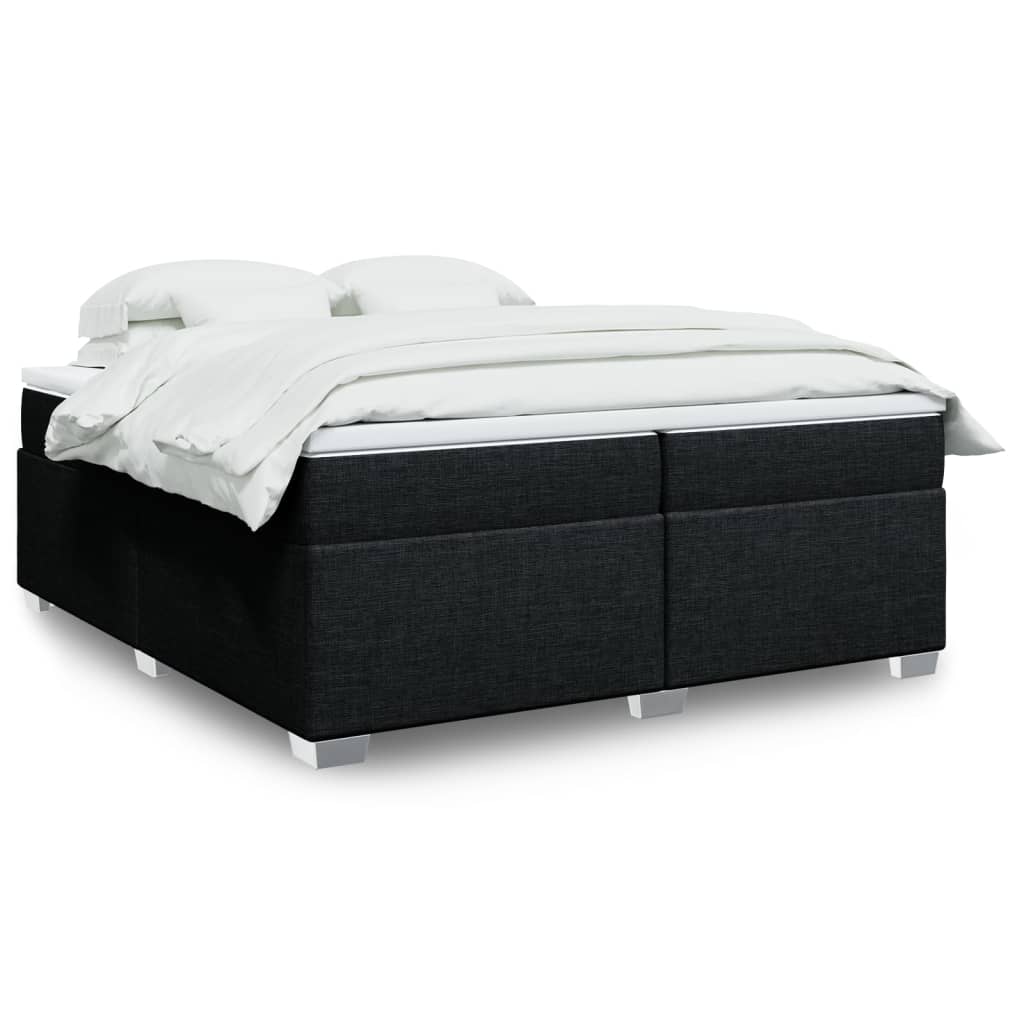 Boxspringbett mit Matratze Hellgrau 80x200 cm Stoff