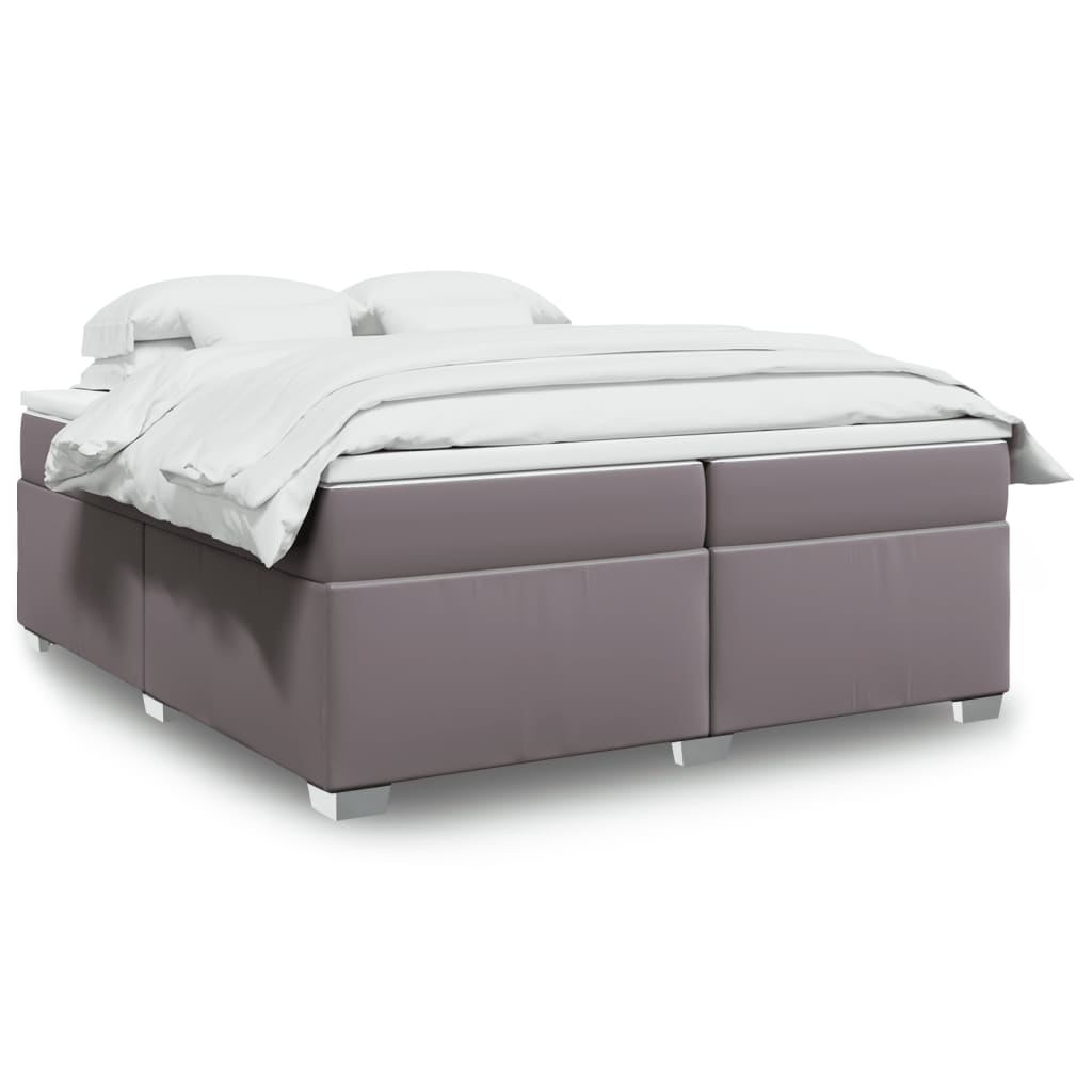 Boxspringbett mit Matratze Schwarz 80x200 cm Kunstleder