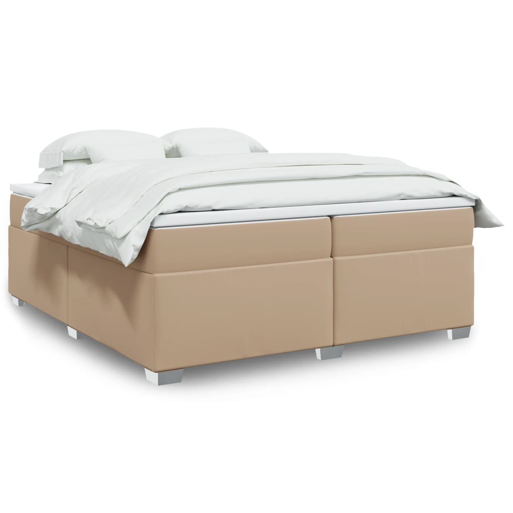 Boxspringbett mit Matratze Schwarz 80x200 cm Kunstleder