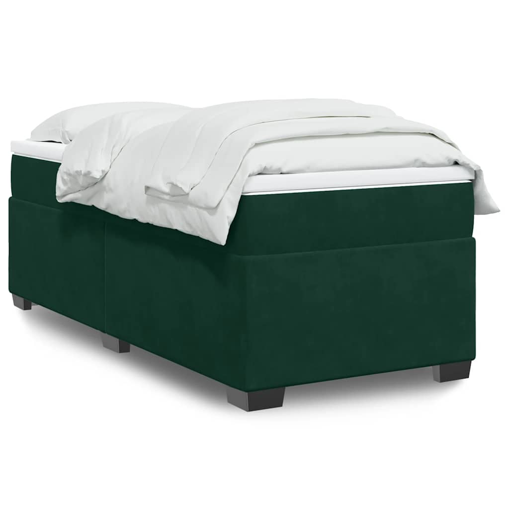 Boxspringbett mit Matratze Hellgrau 80x200 cm Samt