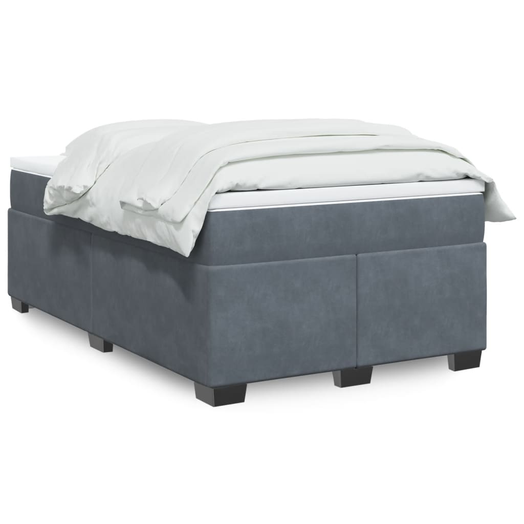 Boxspringbett mit Matratze Hellgrau 80x200 cm Samt