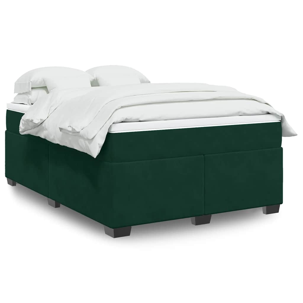 Boxspringbett mit Matratze Hellgrau 80x200 cm Samt