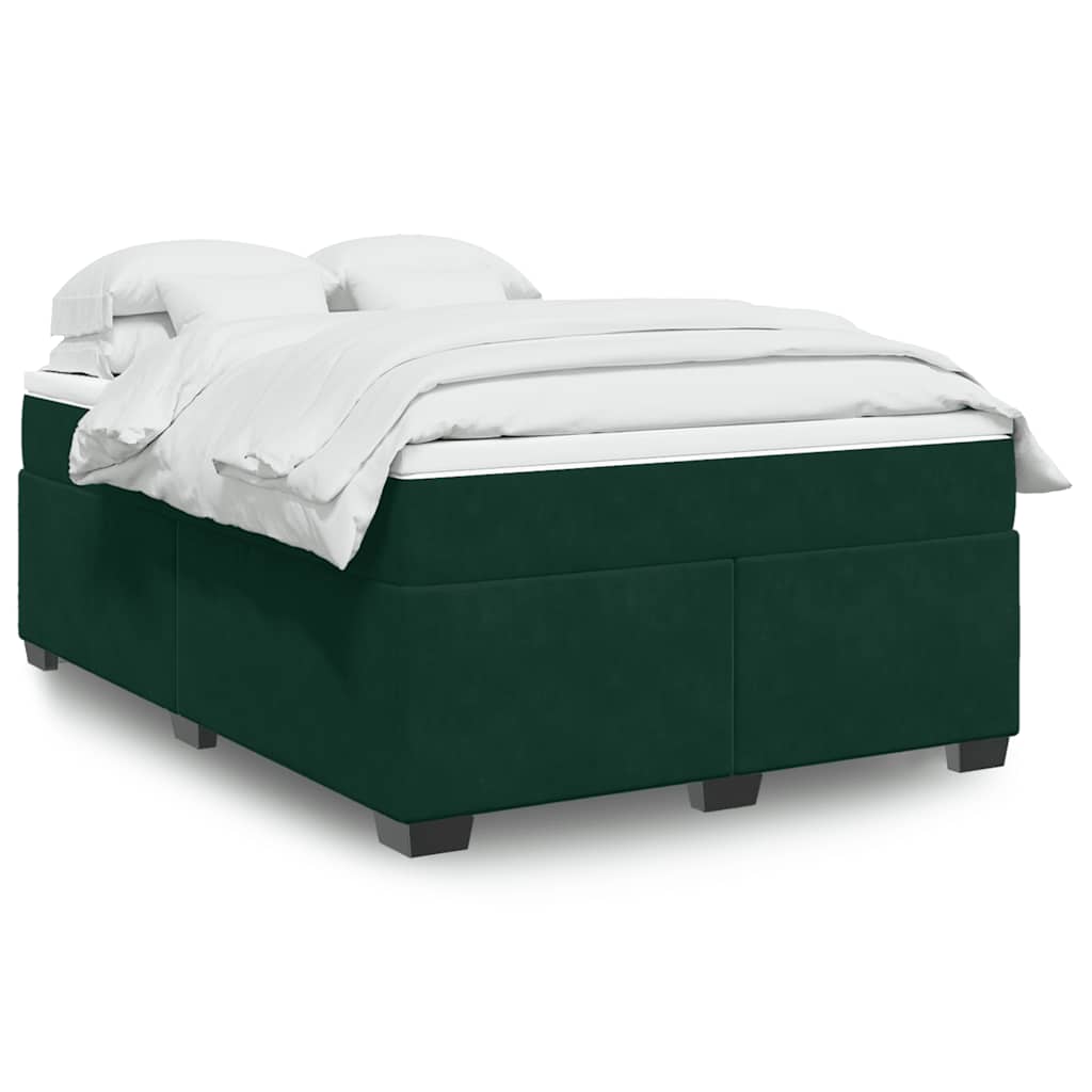 Boxspringbett mit Matratze Hellgrau 80x200 cm Samt