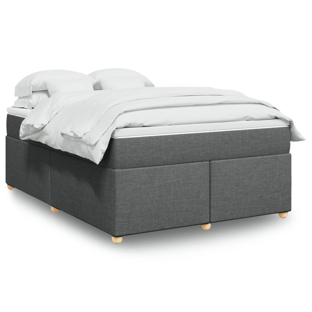 Boxspringbett mit Matratze Hellgrau 80x200 cm Stoff