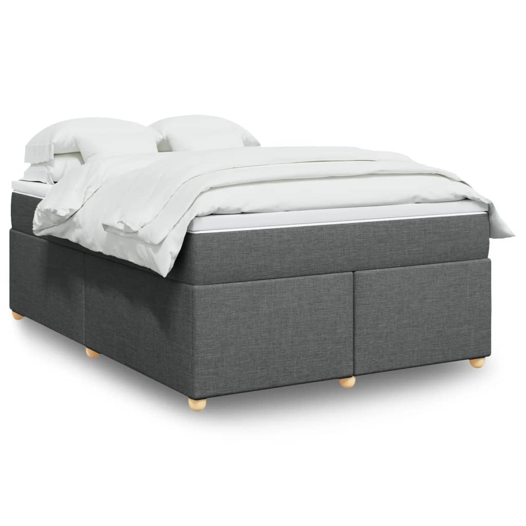Boxspringbett mit Matratze Hellgrau 80x200 cm Stoff