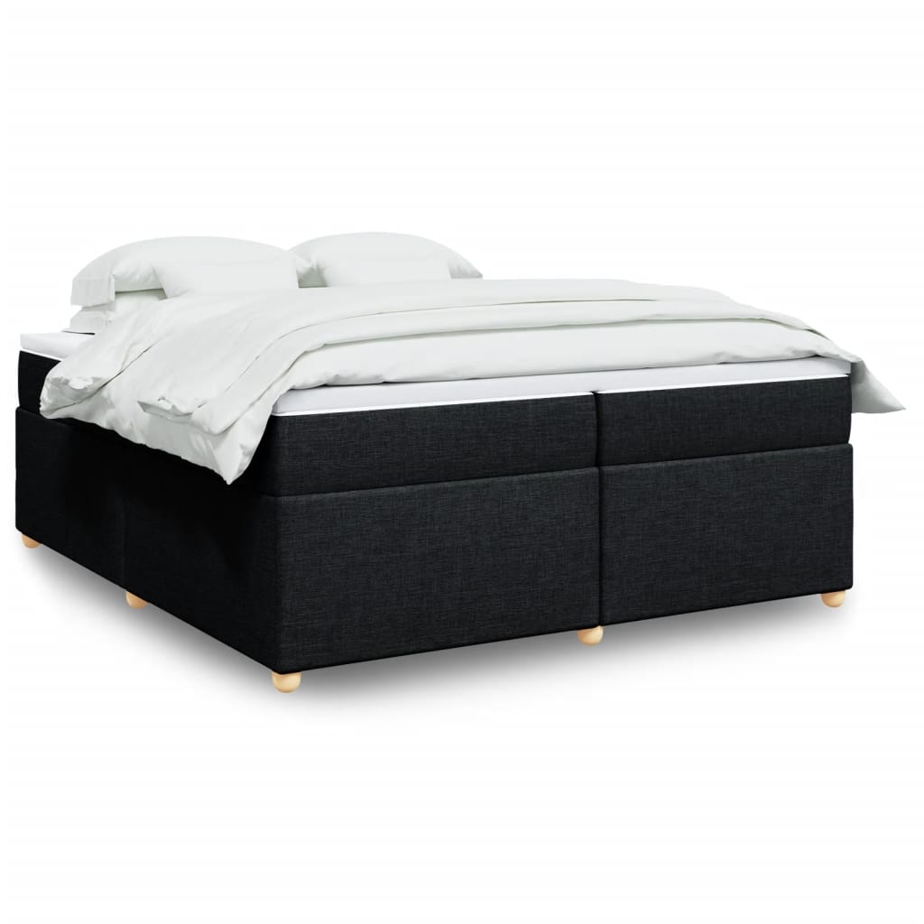 Boxspringbett mit Matratze Hellgrau 80x200 cm Stoff