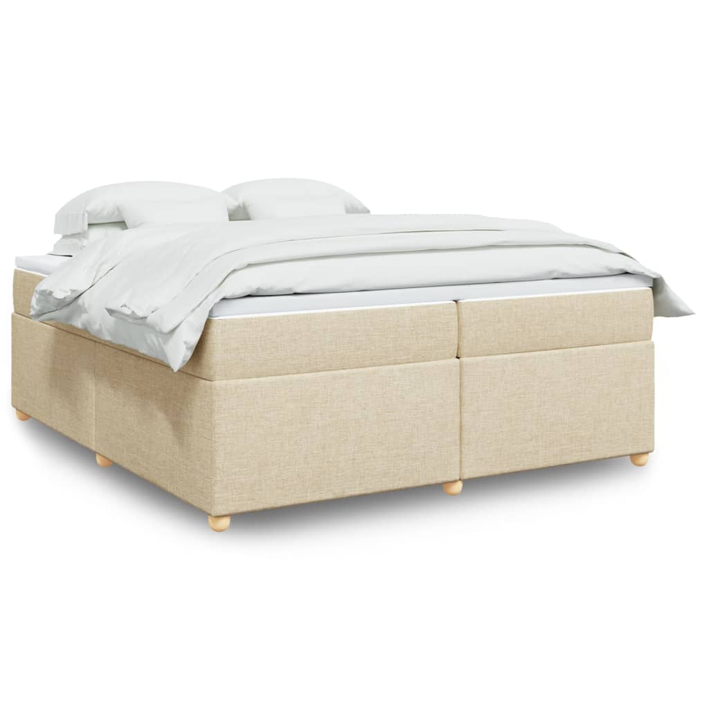 Boxspringbett mit Matratze Hellgrau 80x200 cm Stoff