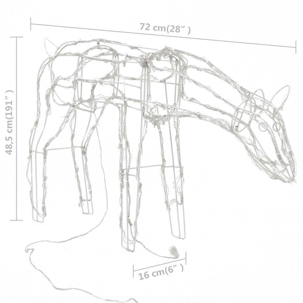 vidaXL 3-tlg. LED-Rentiere Set Weihnachtsdeko 229 LEDs