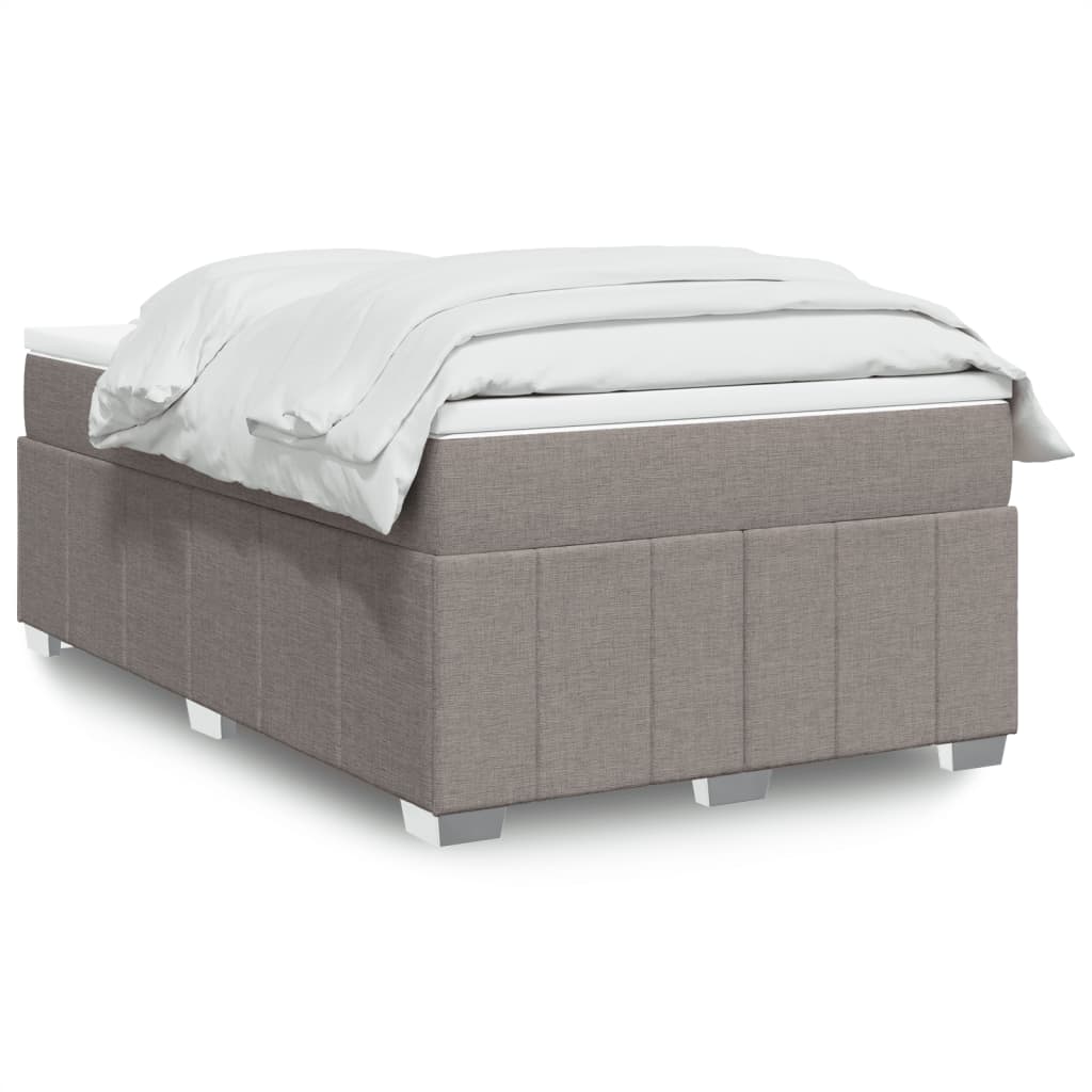 Boxspringbett mit Matratze Hellgrau 80x200 cm Stoff