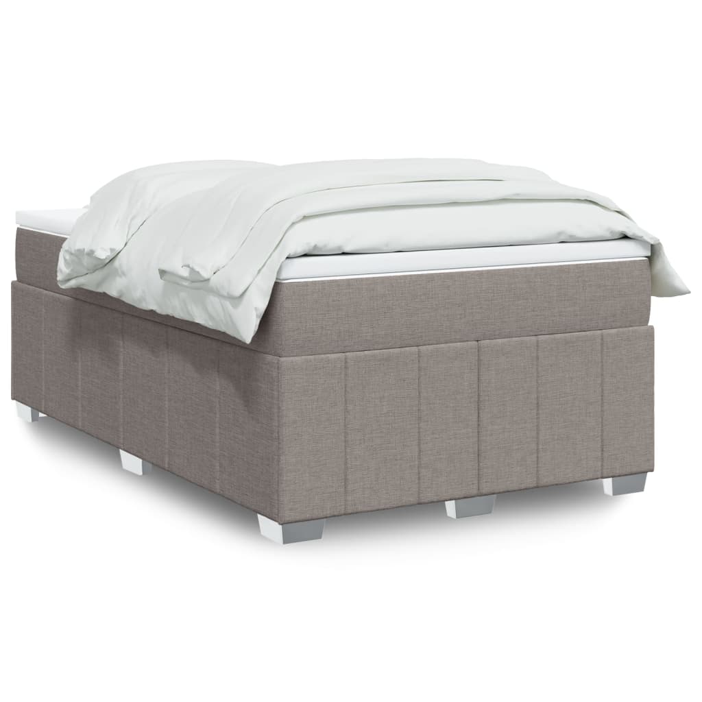 Boxspringbett mit Matratze Hellgrau 80x200 cm Stoff