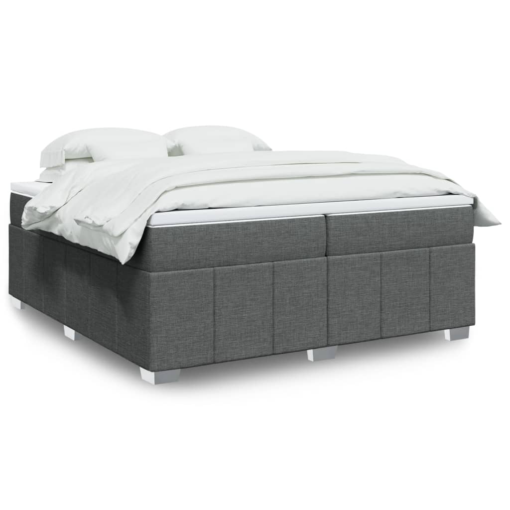 Boxspringbett mit Matratze Hellgrau 80x200 cm Stoff
