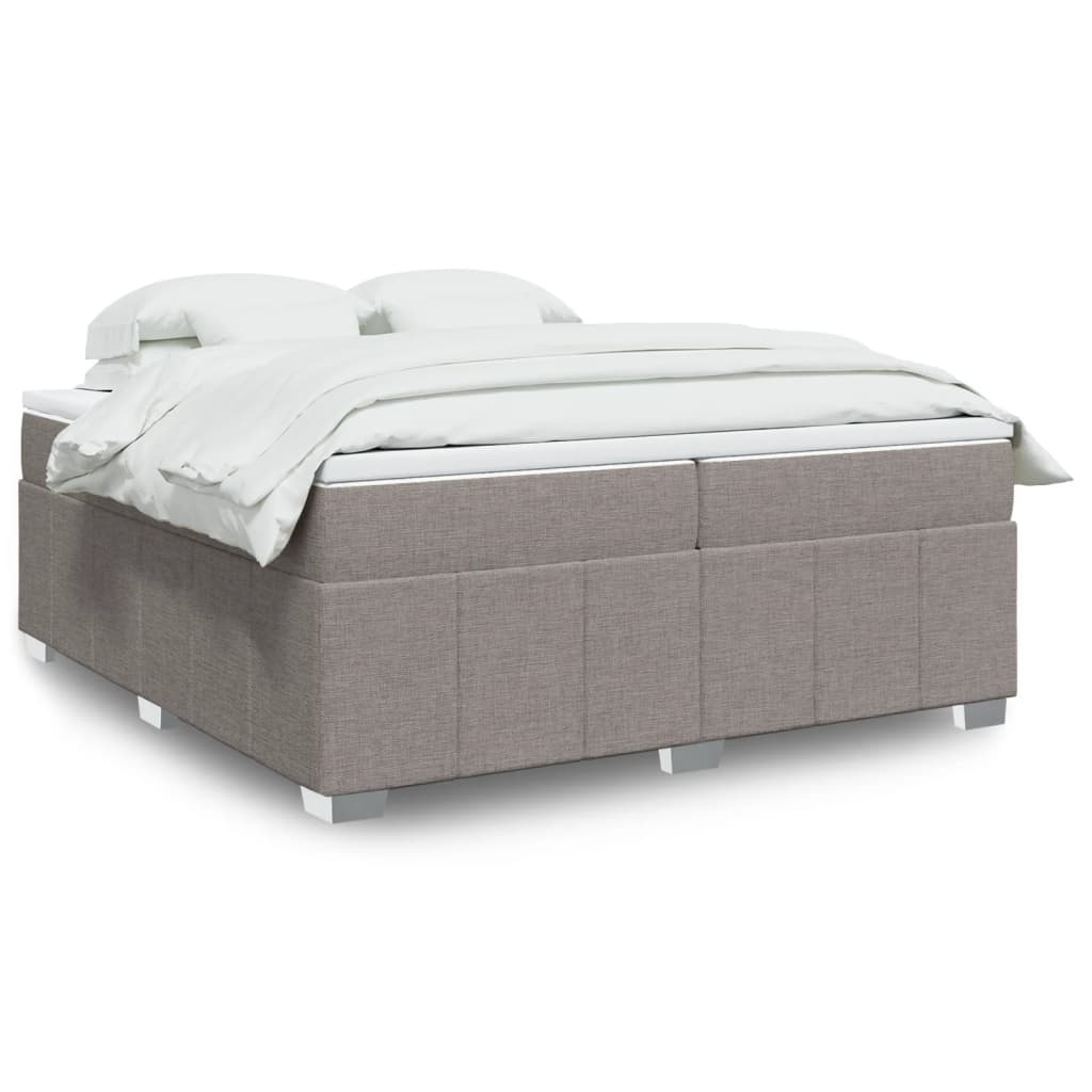 Boxspringbett mit Matratze Hellgrau 80x200 cm Stoff