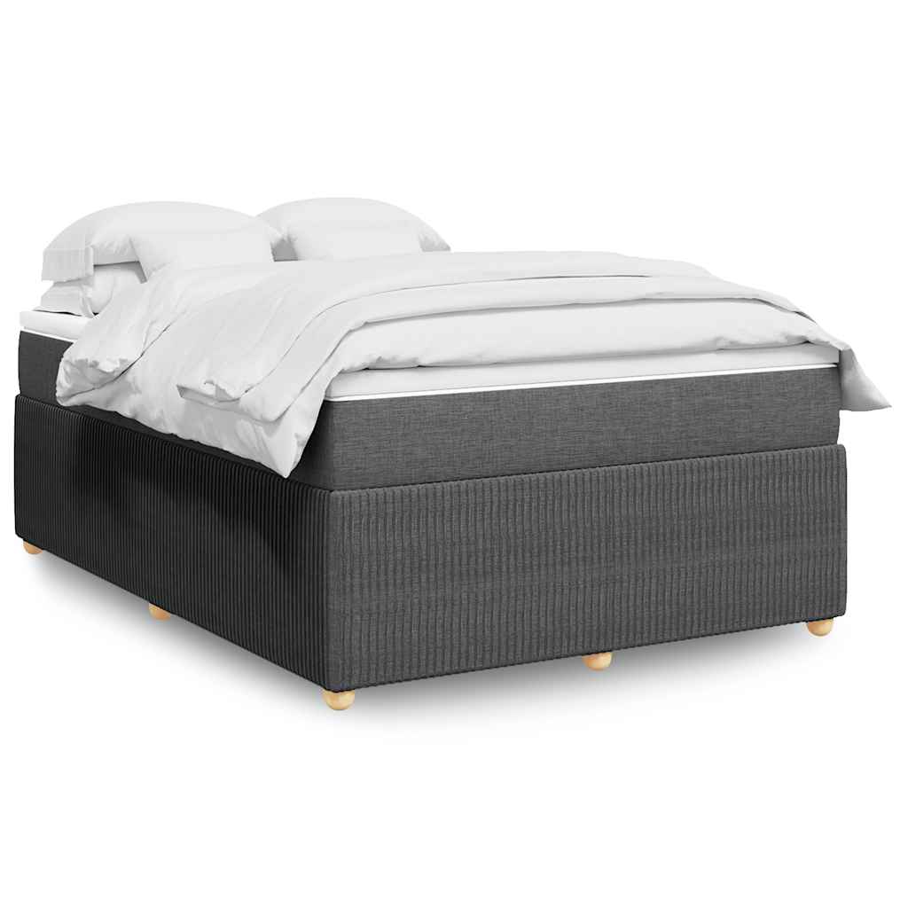 Boxspringbett mit Matratze Hellgrau 80x200 cm Stoff