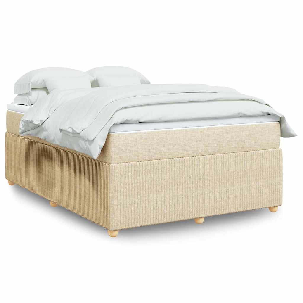 Boxspringbett mit Matratze Hellgrau 80x200 cm Stoff