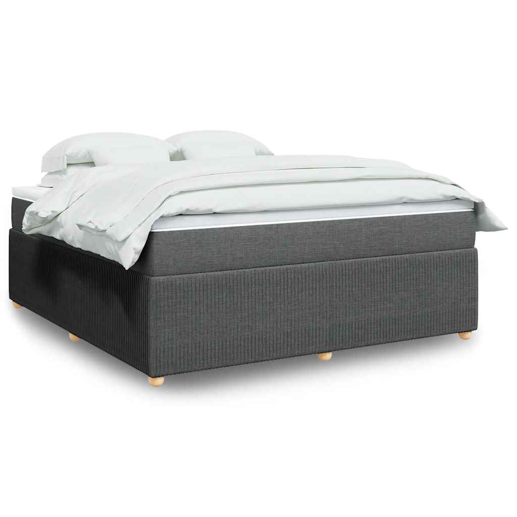 Boxspringbett mit Matratze Hellgrau 80x200 cm Stoff