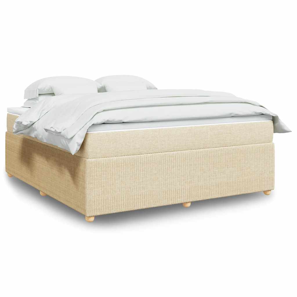 Boxspringbett mit Matratze Hellgrau 80x200 cm Stoff