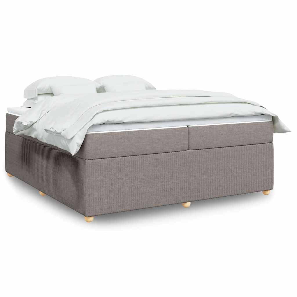 Boxspringbett mit Matratze Hellgrau 80x200 cm Stoff