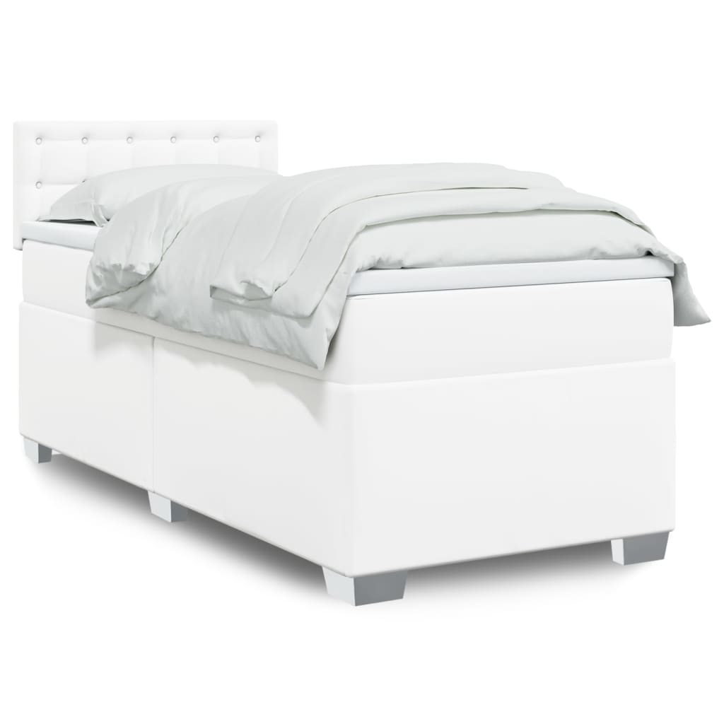 Boxspringbett mit Matratze Schwarz 80x200 cm Kunstleder