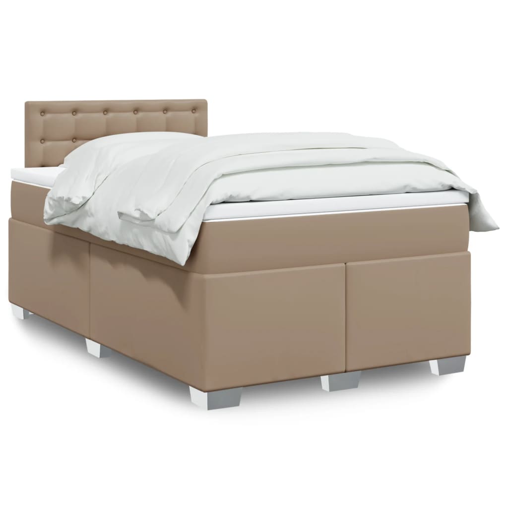 Boxspringbett mit Matratze Schwarz 80x200 cm Kunstleder