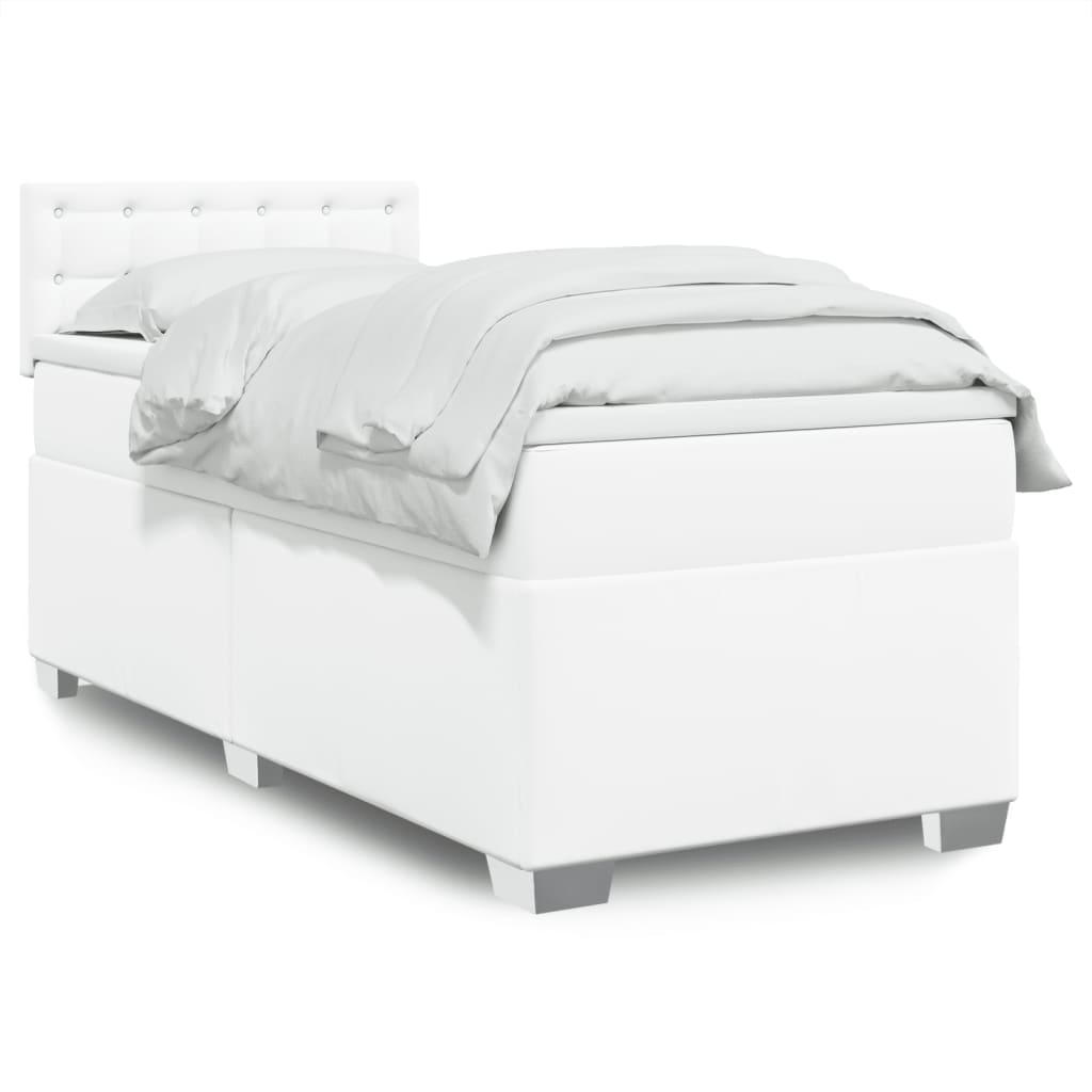 Boxspringbett mit Matratze Schwarz 80x200 cm Kunstleder