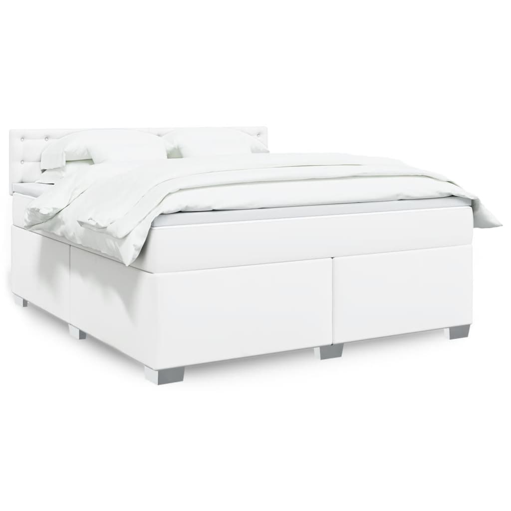 Boxspringbett mit Matratze Schwarz 80x200 cm Kunstleder