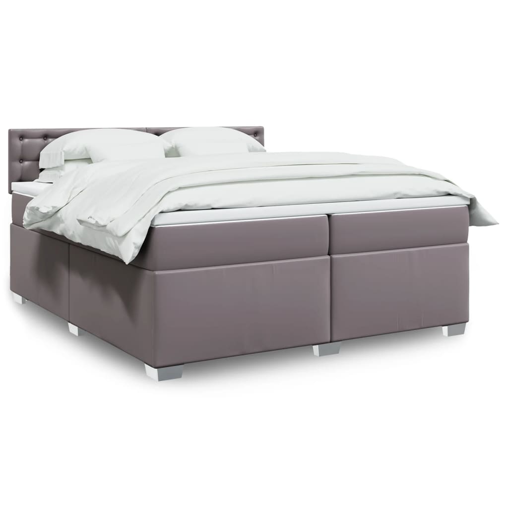 Boxspringbett mit Matratze Schwarz 80x200 cm Kunstleder