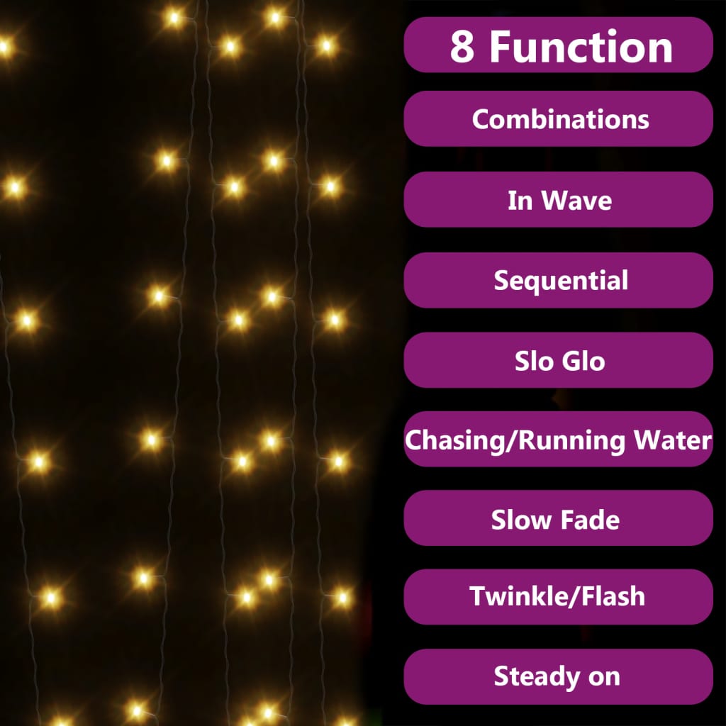 vidaXL Solar-Lichterkette 2 Stk. 2x200 LED Warmweiß Innen Außen