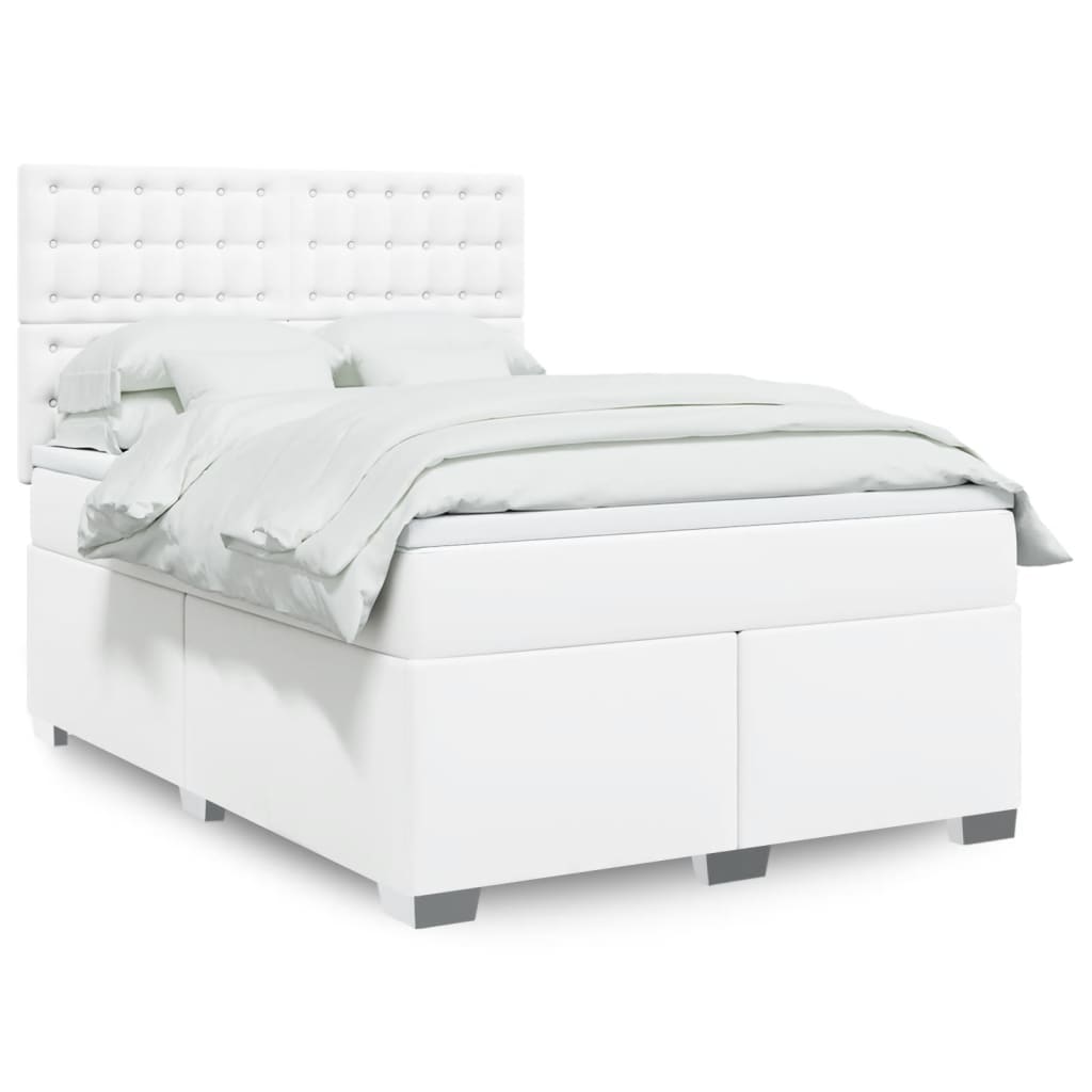 Boxspringbett mit Matratze Schwarz 80x200 cm Kunstleder