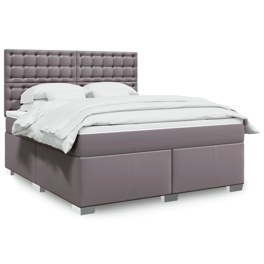 Boxspringbett mit Matratze Schwarz 80x200 cm Kunstleder