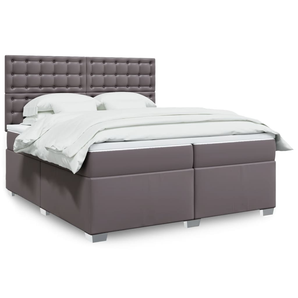 Boxspringbett mit Matratze Schwarz 80x200 cm Kunstleder