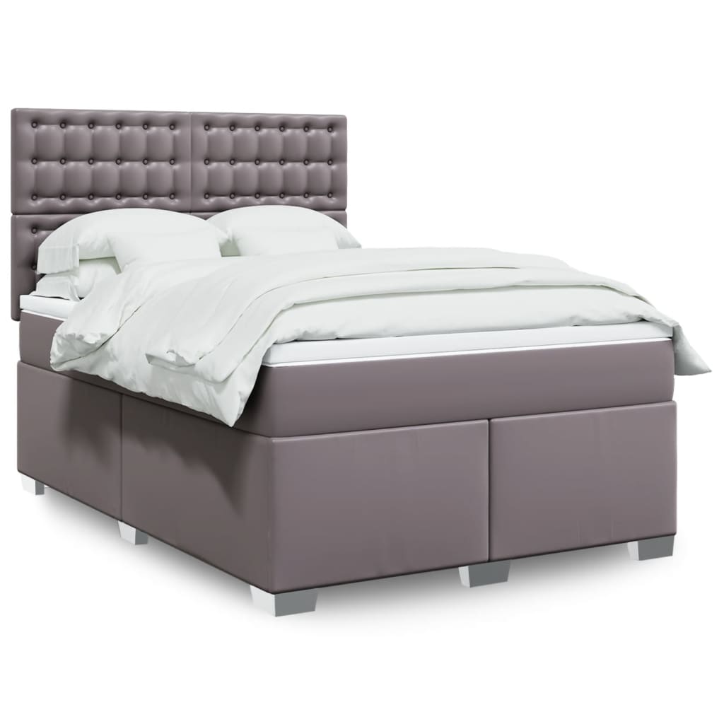 Boxspringbett mit Matratze Schwarz 80x200 cm Kunstleder